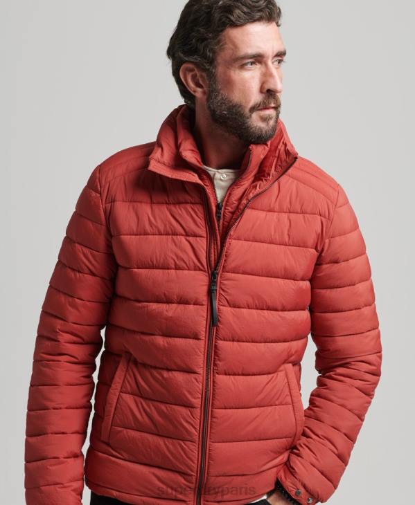 Superdry Hommes doudoune courte légère D64Z959 vêtements brun