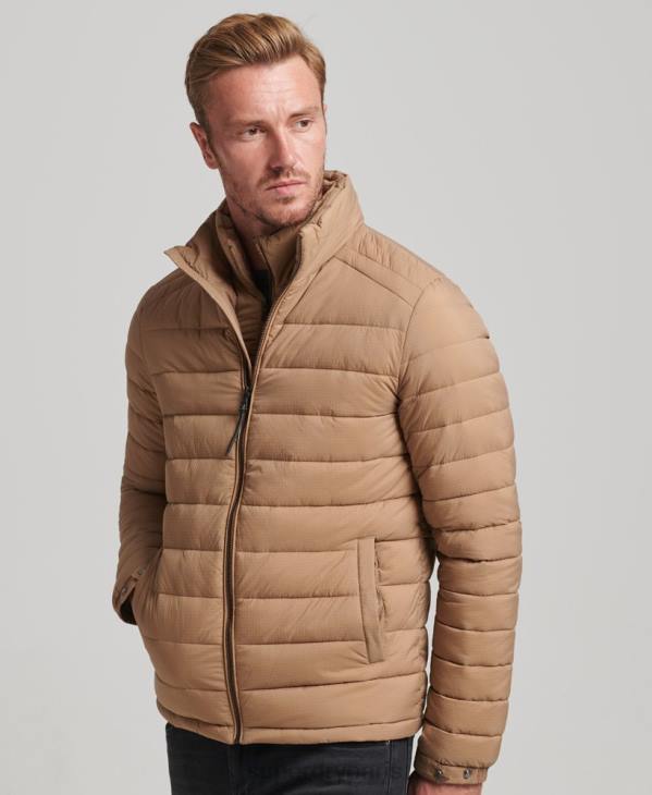 Superdry Hommes doudoune courte légère D64Z975 vêtements brun