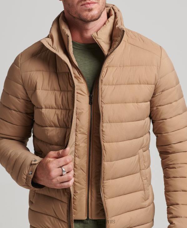 Superdry Hommes doudoune courte légère D64Z975 vêtements brun