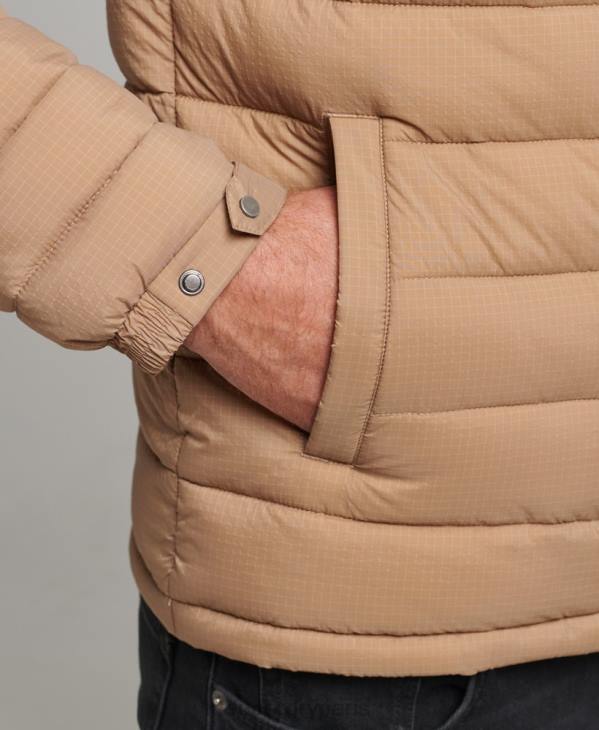 Superdry Hommes doudoune courte légère D64Z975 vêtements brun