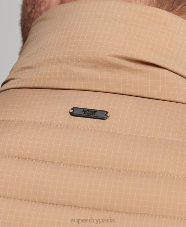 Superdry Hommes doudoune courte légère D64Z975 vêtements brun