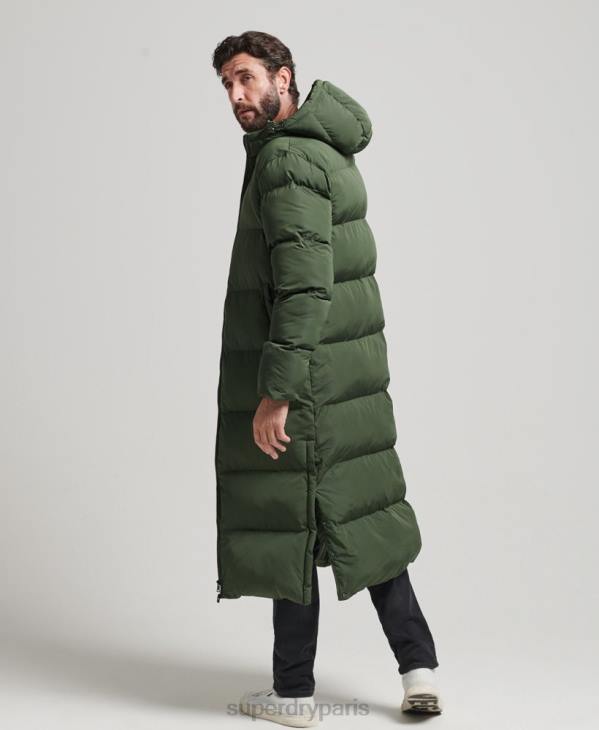 Superdry Hommes doudoune extra longue D64Z1028 vêtements vert