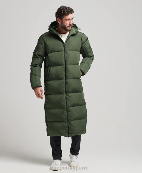 Superdry Hommes doudoune extra longue D64Z1028 vêtements vert