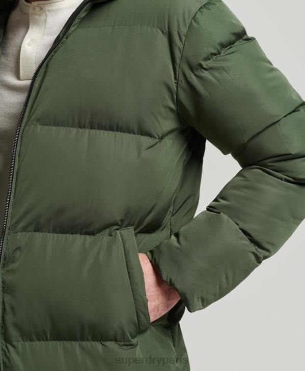 Superdry Hommes doudoune extra longue D64Z1028 vêtements vert