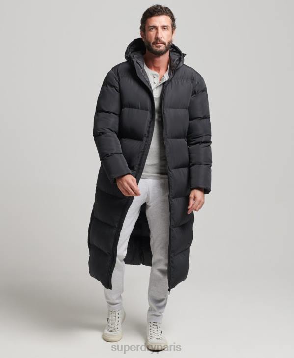 Superdry Hommes doudoune extra longue D64Z1057 vêtements noir