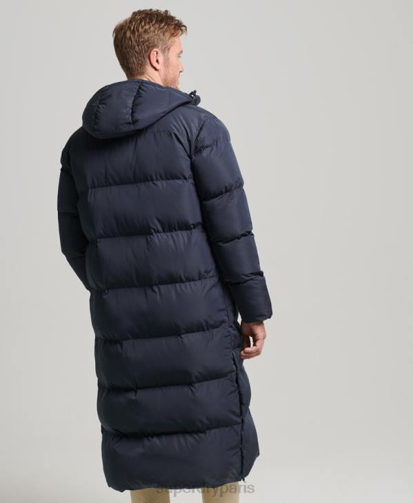 Superdry Hommes doudoune extra longue D64Z1058 vêtements marine