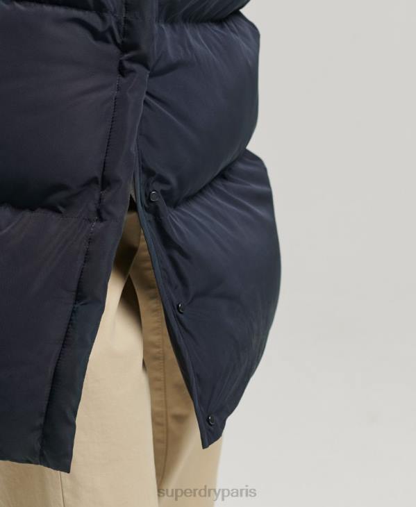 Superdry Hommes doudoune extra longue D64Z1058 vêtements marine