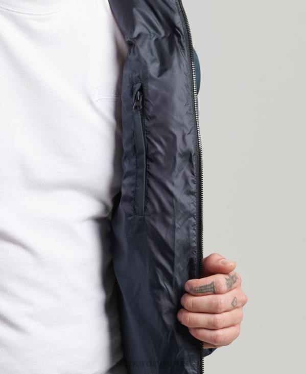 Superdry Hommes doudoune extra longue D64Z1058 vêtements marine