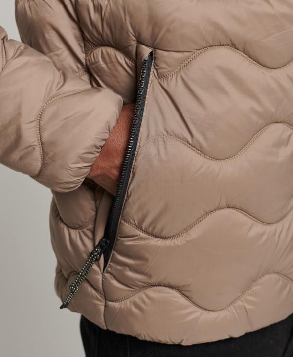 Superdry Hommes doudoune légère à capuche D64Z1002 vêtements brun