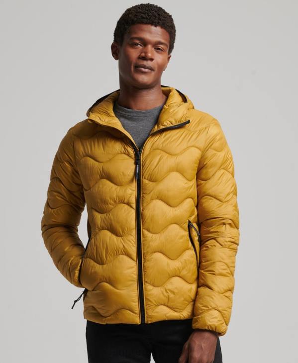 Superdry Hommes doudoune légère à capuche D64Z1003 vêtements jaune