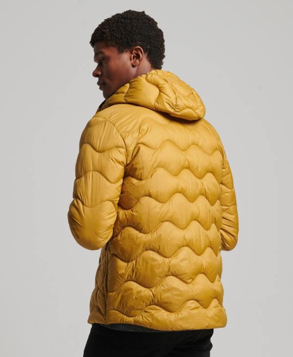 Superdry Hommes doudoune légère à capuche D64Z1003 vêtements jaune