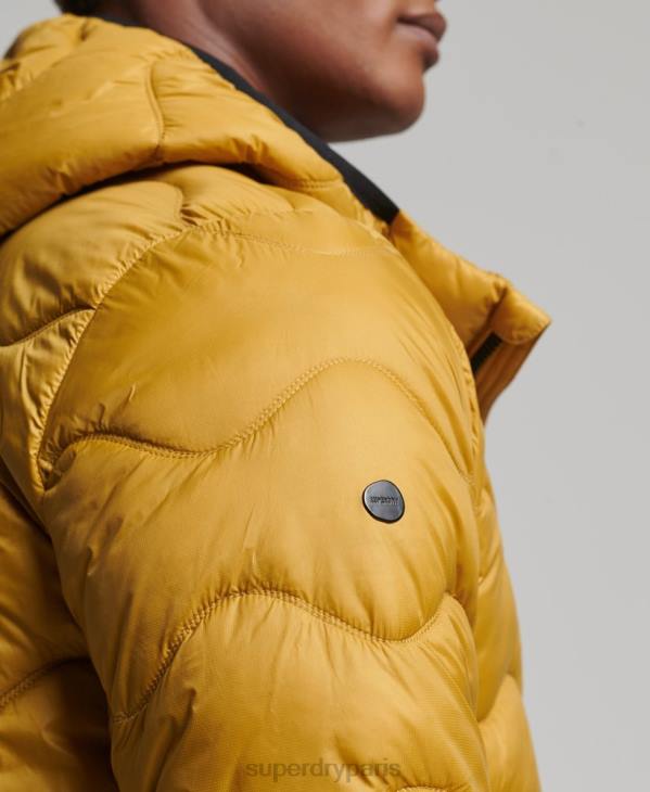 Superdry Hommes doudoune légère à capuche D64Z1003 vêtements jaune
