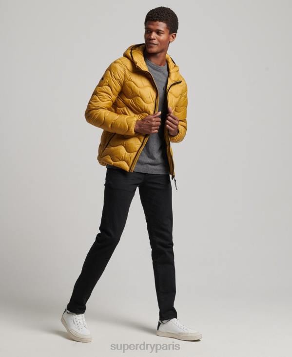 Superdry Hommes doudoune légère à capuche D64Z1003 vêtements jaune