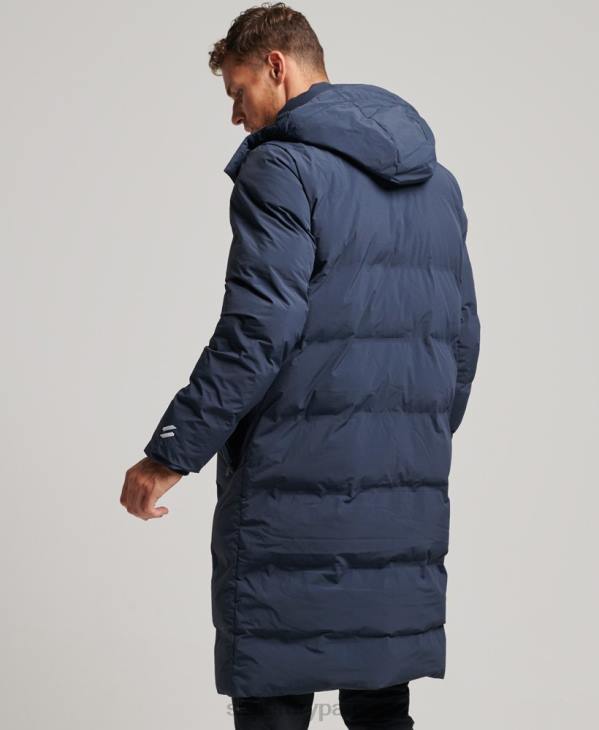 Superdry Hommes doudoune longue D64Z4583 vêtements marine