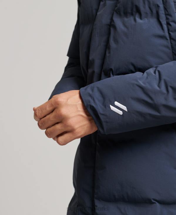 Superdry Hommes doudoune longue D64Z4583 vêtements marine