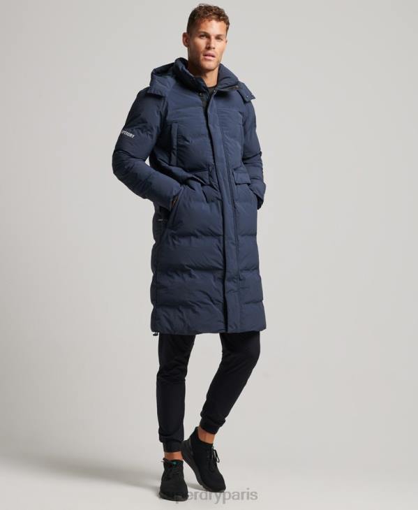 Superdry Hommes doudoune longue D64Z4583 vêtements marine