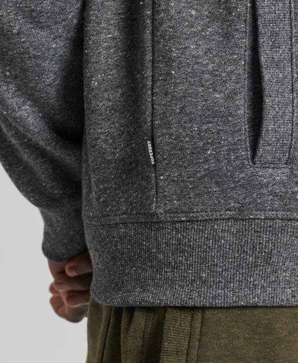 Superdry Hommes haut de survêtement zippé en coton bio à logo vintage D64Z6454 vêtements gris foncé