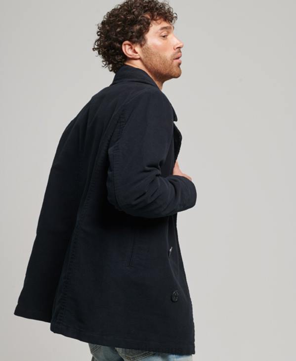 Superdry Hommes magasin marchand - caban en moleskine D64Z1103 vêtements marine