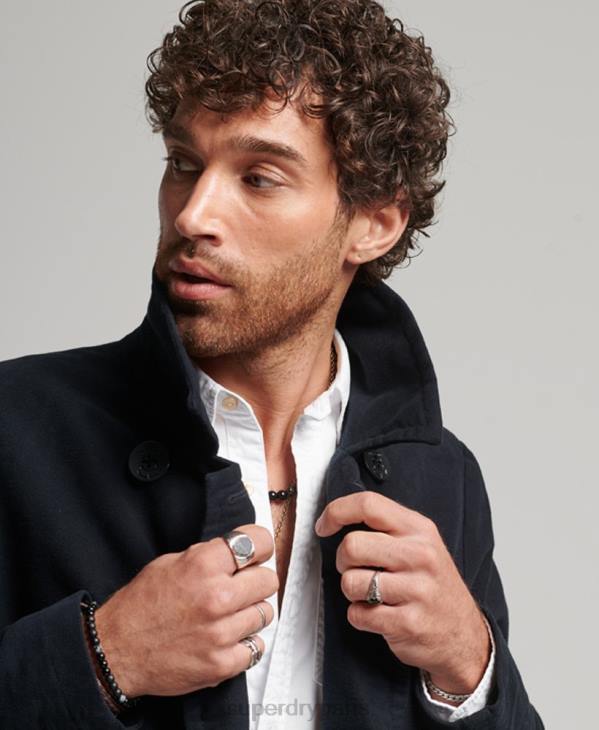 Superdry Hommes magasin marchand - caban en moleskine D64Z1103 vêtements marine