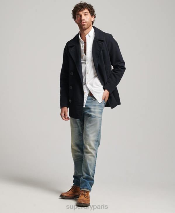 Superdry Hommes magasin marchand - caban en moleskine D64Z1103 vêtements marine