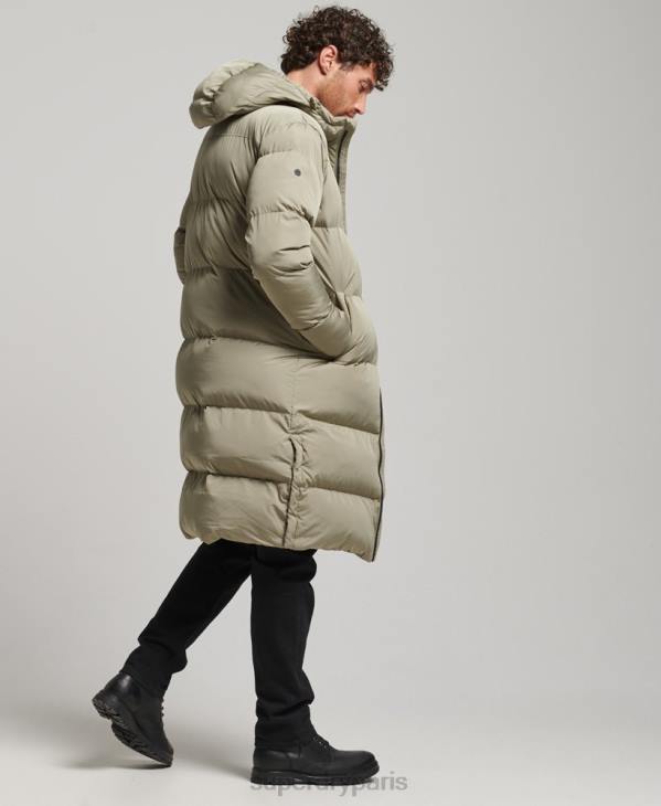 Superdry Hommes manteau de couette long D64Z1037 vêtements kaki