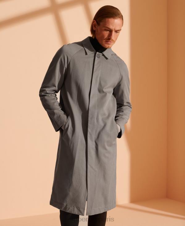 Superdry Hommes manteau mac classique en édition limitée D64Z1148 vêtements gris clair