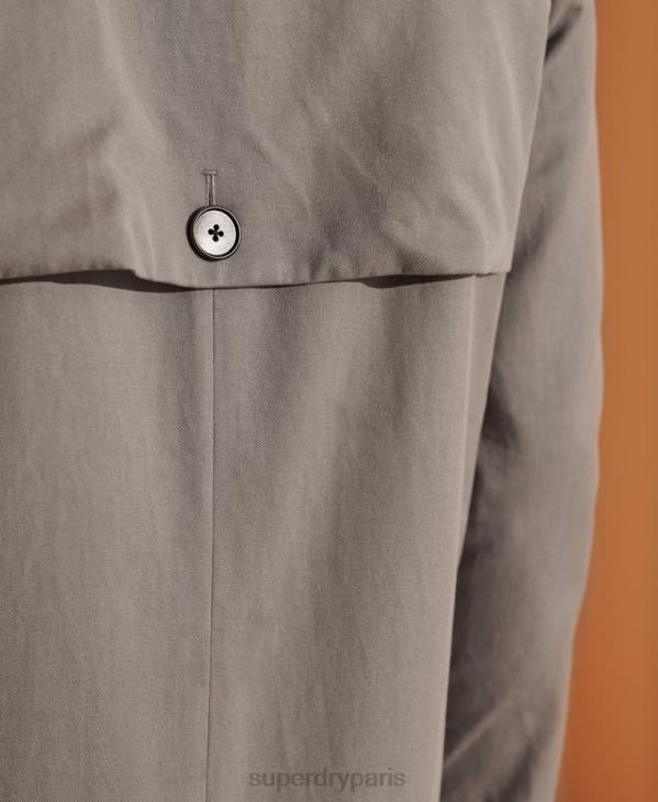 Superdry Hommes manteau mac classique en édition limitée D64Z1148 vêtements gris clair