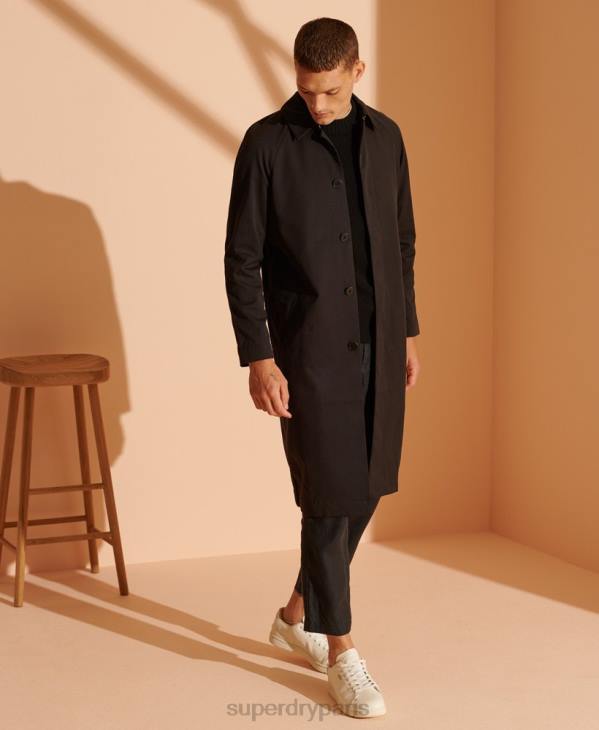 Superdry Hommes manteau mac classique en édition limitée D64Z1149 vêtements noir