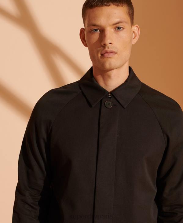 Superdry Hommes manteau mac classique en édition limitée D64Z1149 vêtements noir