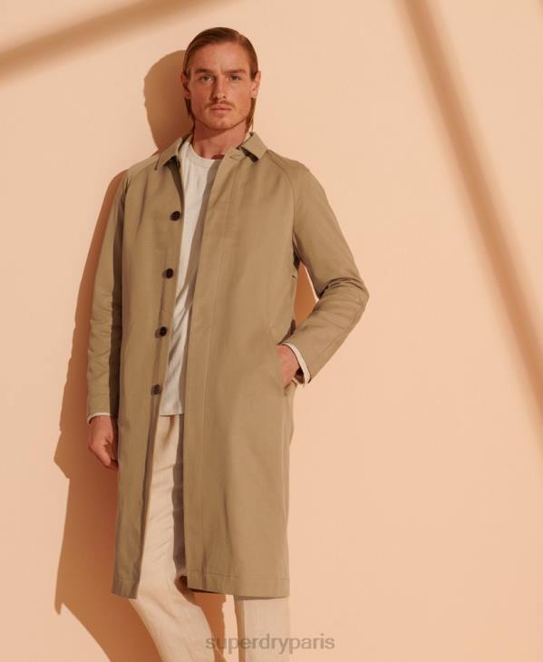 Superdry Hommes manteau mac classique en édition limitée D64Z4764 vêtements brun