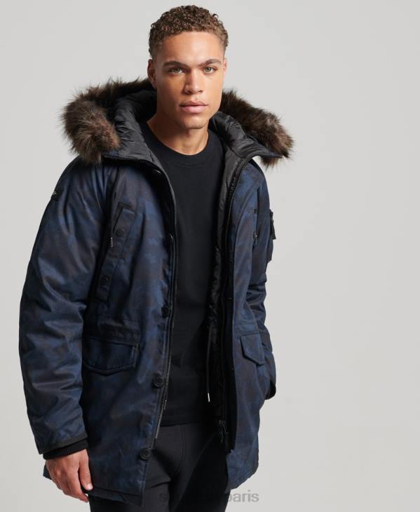 Superdry Hommes manteau parka original et vintage D64Z4509 vêtements marine