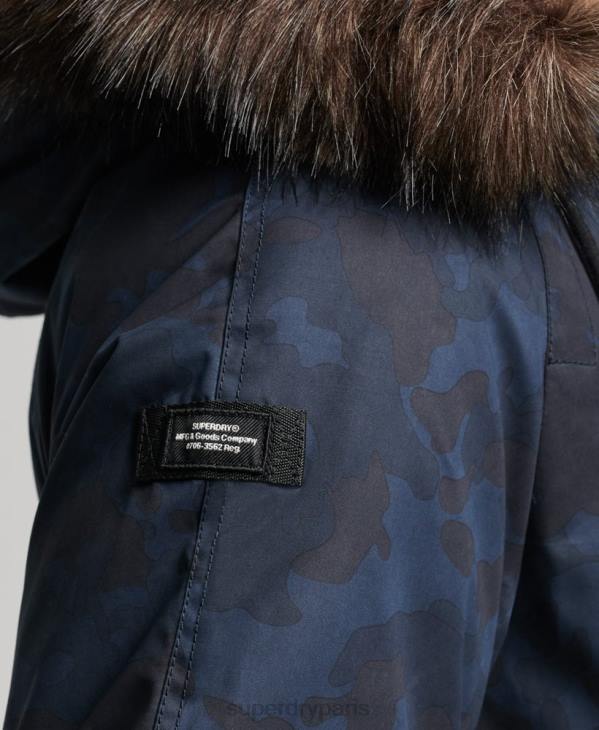 Superdry Hommes manteau parka original et vintage D64Z4509 vêtements marine
