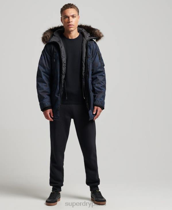 Superdry Hommes manteau parka original et vintage D64Z4509 vêtements marine