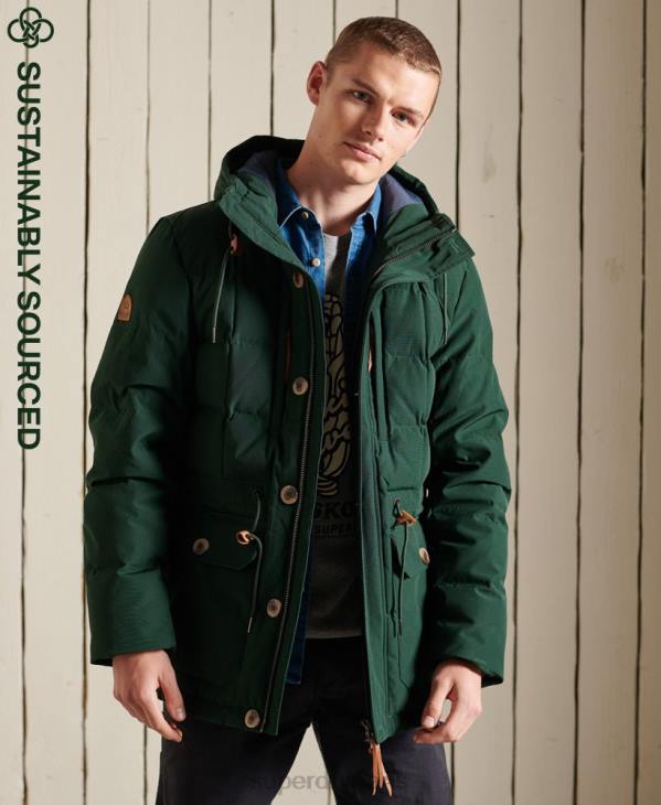 Superdry Hommes parka d'expédition en montagne D64Z4485 vêtements vert