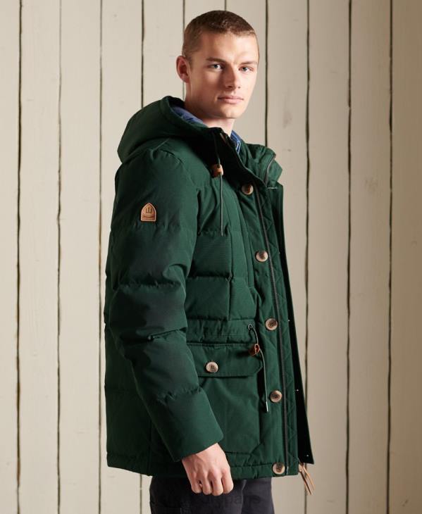 Superdry Hommes parka d'expédition en montagne D64Z4485 vêtements vert