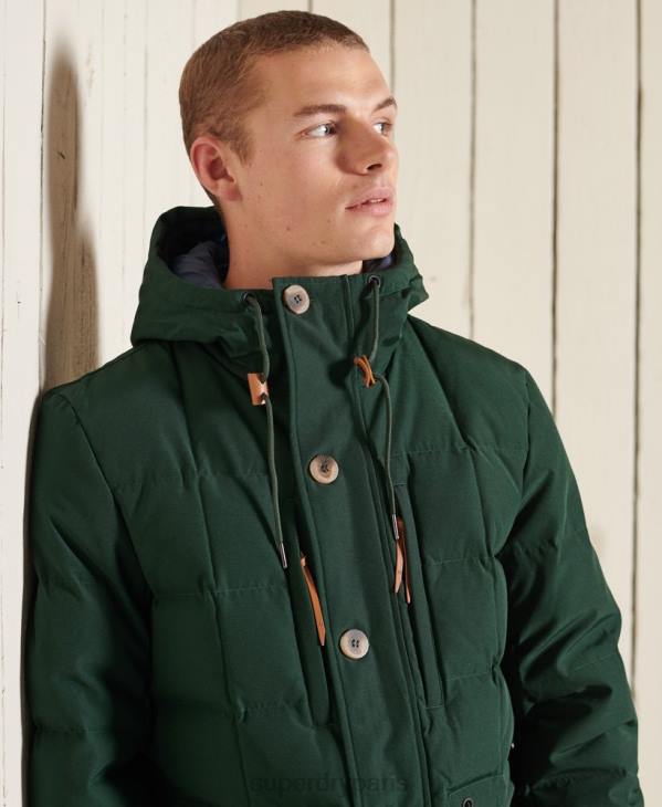 Superdry Hommes parka d'expédition en montagne D64Z4485 vêtements vert