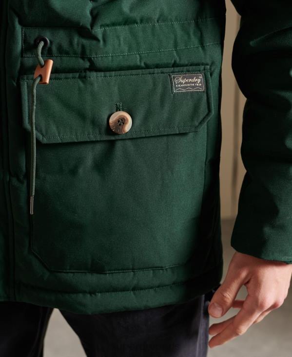 Superdry Hommes parka d'expédition en montagne D64Z4485 vêtements vert