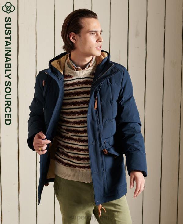 Superdry Hommes parka d'expédition en montagne D64Z4644 vêtements marine