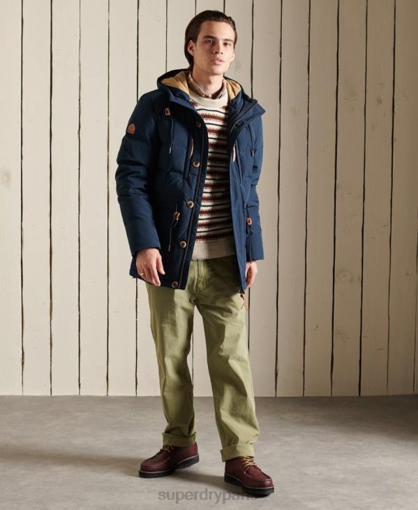 Superdry Hommes parka d'expédition en montagne D64Z4644 vêtements marine