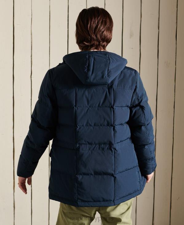 Superdry Hommes parka d'expédition en montagne D64Z4644 vêtements marine