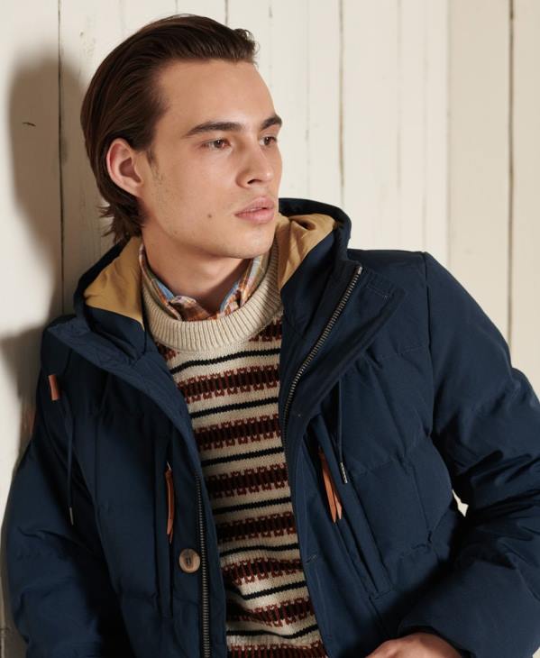 Superdry Hommes parka d'expédition en montagne D64Z4644 vêtements marine