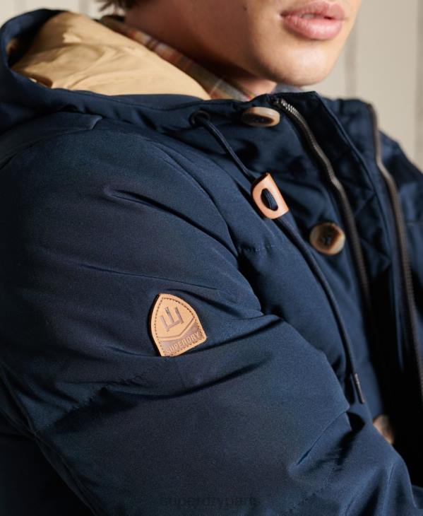 Superdry Hommes parka d'expédition en montagne D64Z4644 vêtements marine