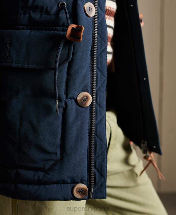 Superdry Hommes parka d'expédition en montagne D64Z4644 vêtements marine