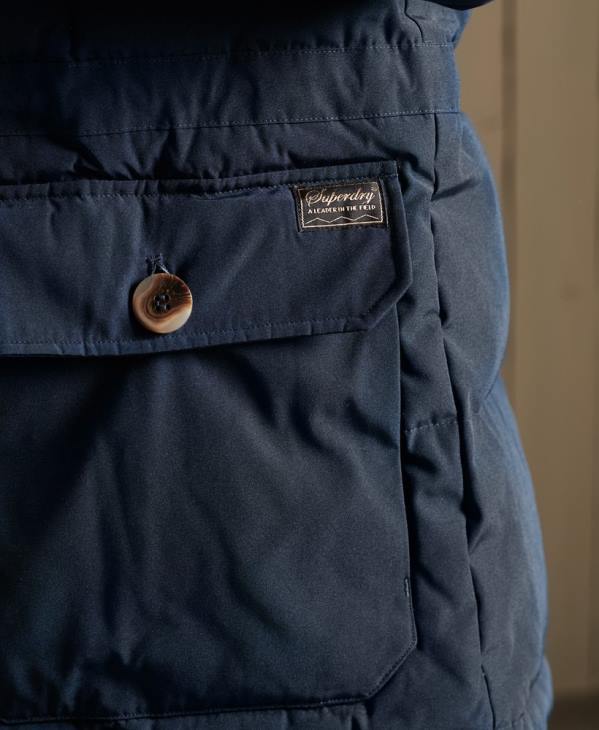 Superdry Hommes parka d'expédition en montagne D64Z4644 vêtements marine