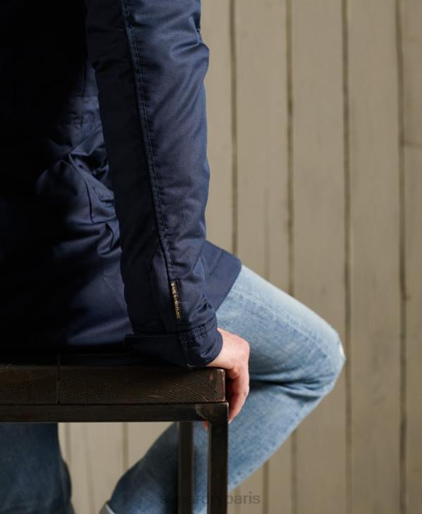 Superdry Hommes parka d'épaisseur moyenne service D64Z4760 vêtements bleu