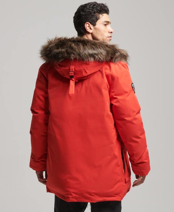 Superdry Hommes parka de neige en duvet everest D64Z4515 vêtements rouge