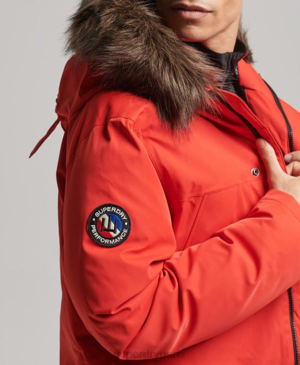 Superdry Hommes parka de neige en duvet everest D64Z4515 vêtements rouge