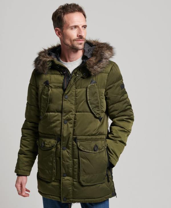 Superdry Hommes parka en chinook D64Z4513 vêtements vert