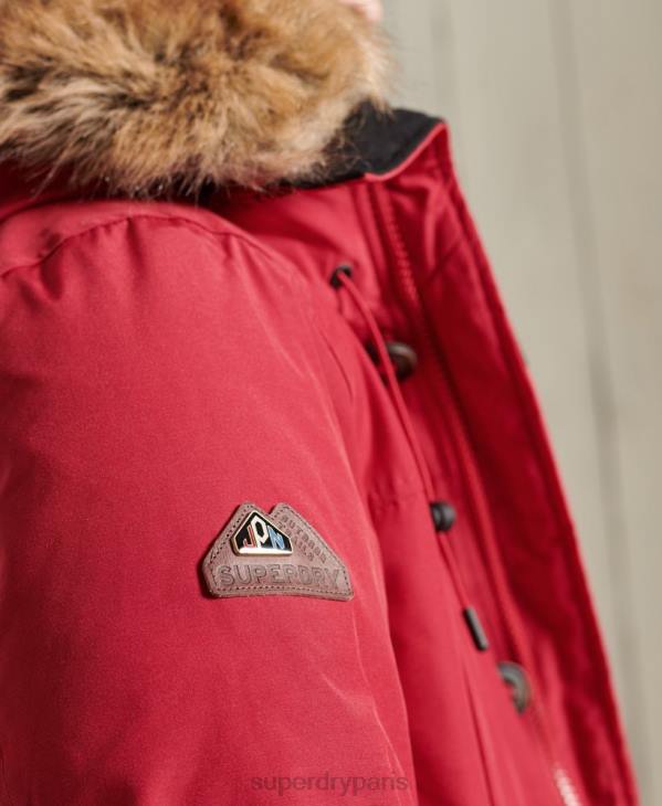 Superdry Hommes parka en duvet rookie D64Z1175 vêtements rouge