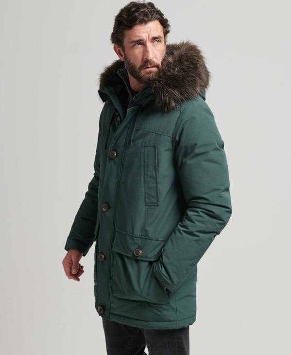 Superdry Hommes parka en duvet rookie D64Z4525 vêtements vert